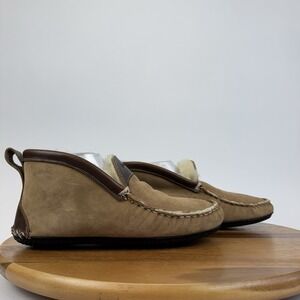 New‎ NWOB Womens Quoddy Dorm Boot Tan Sheepskin Ankle Slippers Moccasins Size 10